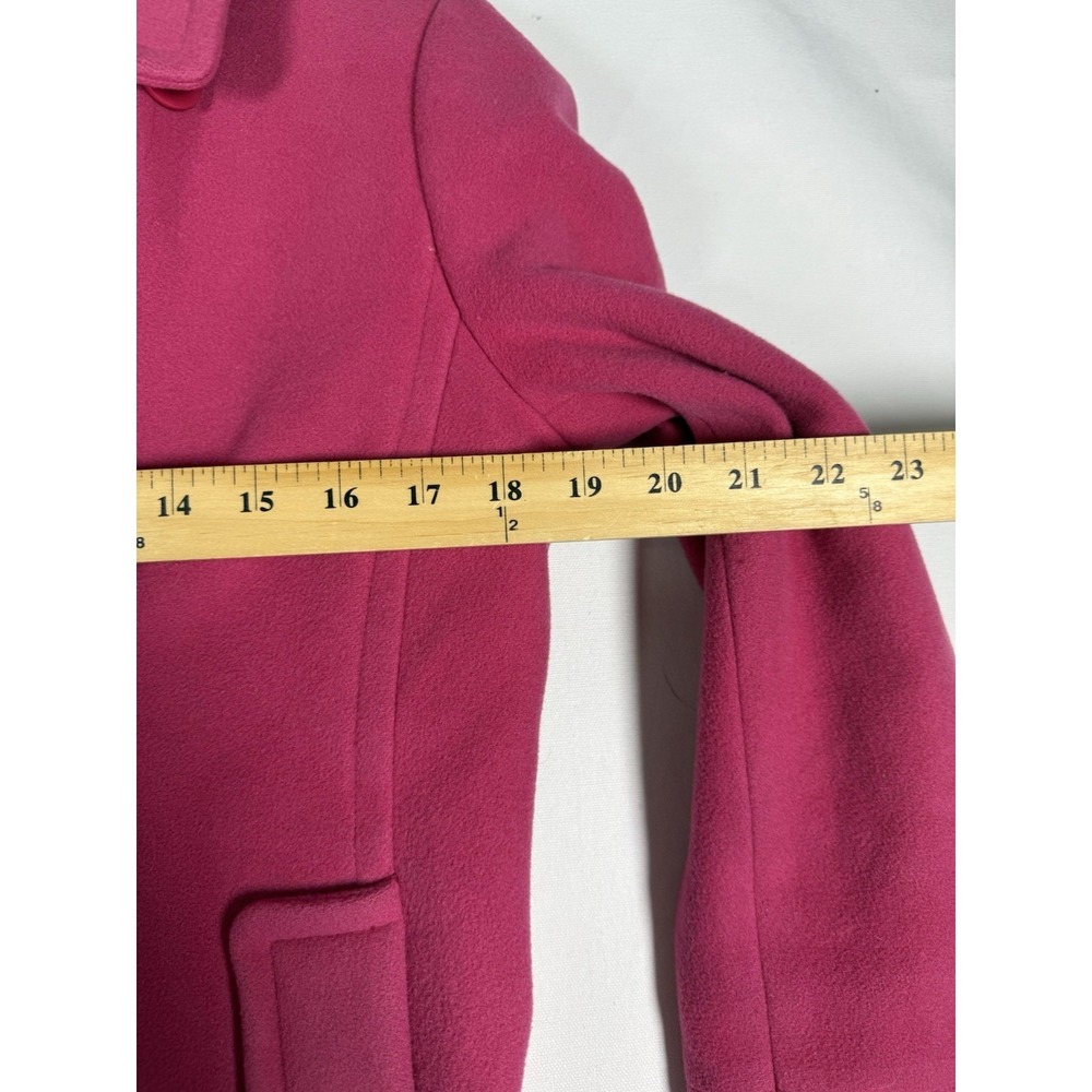 Garnet Hill Jacket Women's Size 6 Pink Wool Blend Peacoat Double Breasted Button - Picture 5 of 6